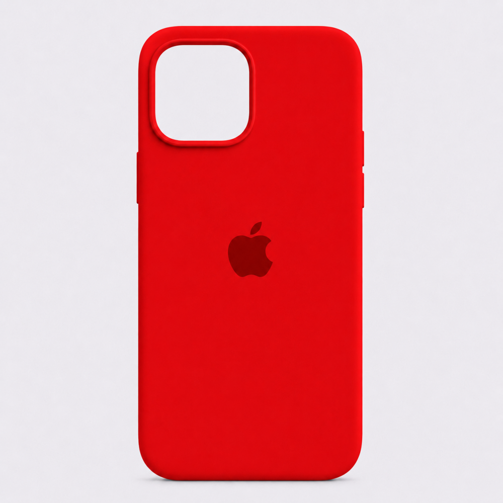 Funda de silicona roja para iPhone 13