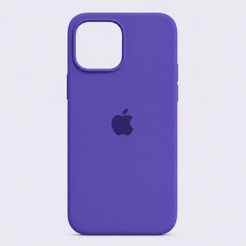 Funda de silicona para iPhone 13 morado claro