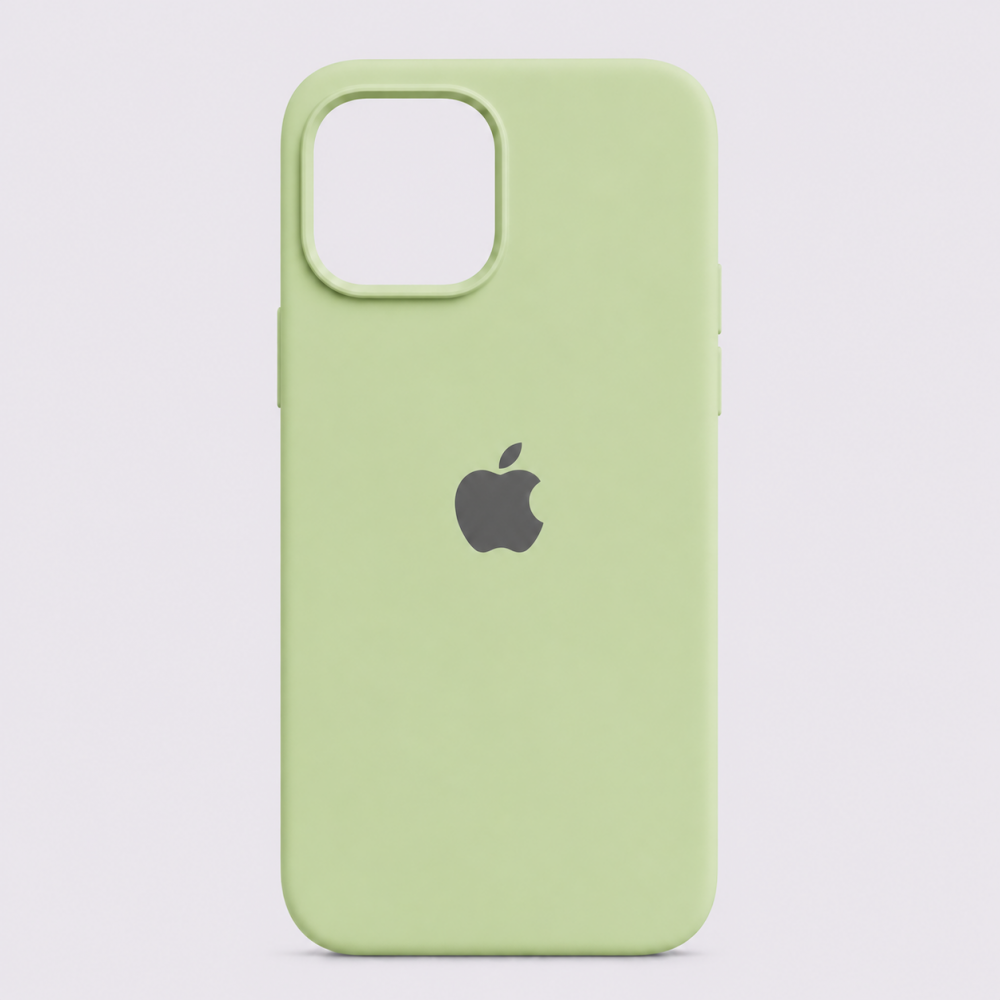 Funda de silicona verde claro para iPhone 13