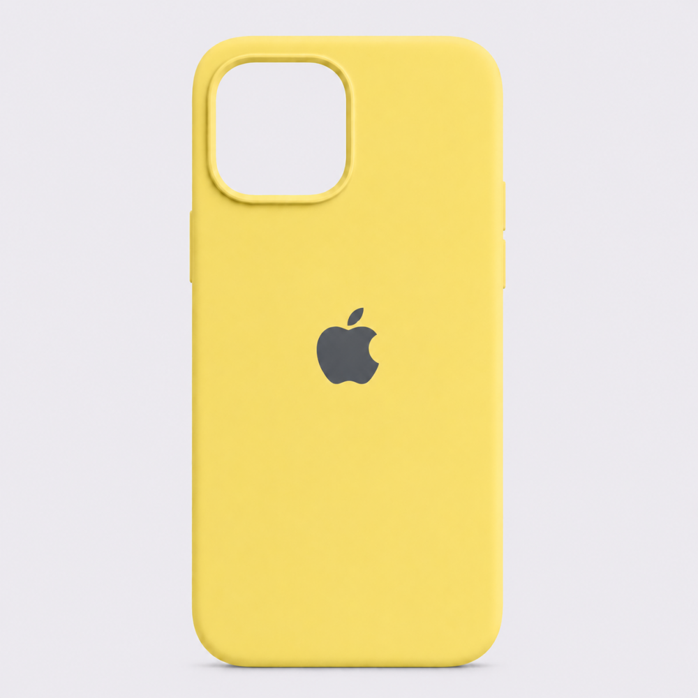 Funda de silicona amarilla para iPhone 13