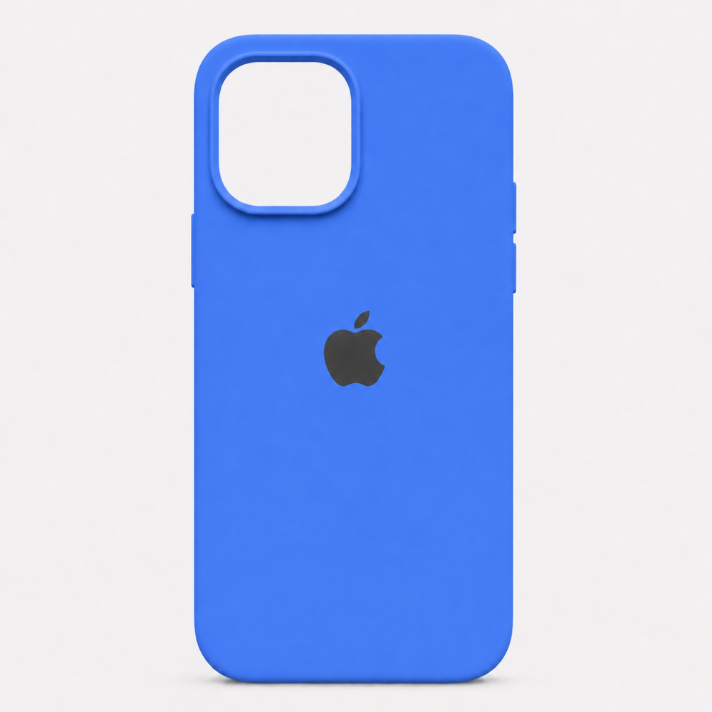 Funda de silicona azul para iPhone 13 Pro Max