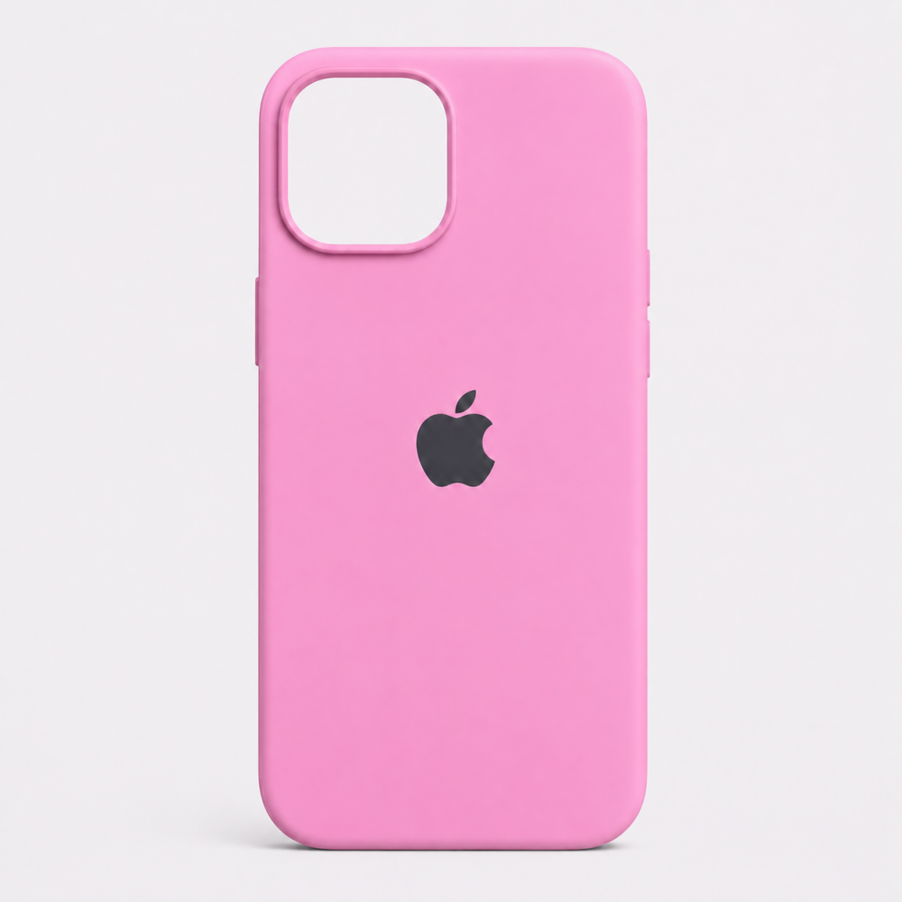 Funda de silicona rosa para iPhone 14 Pro Max