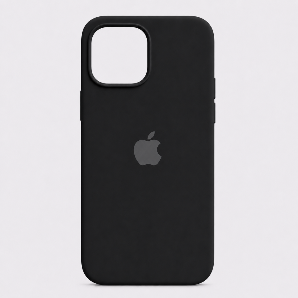 Funda de silicona negra para iPhone 15 Pro Max