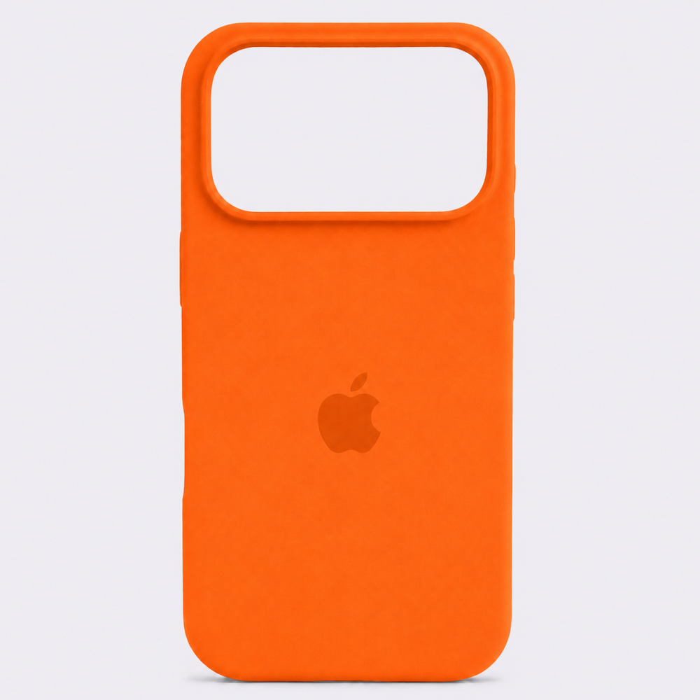 Funda de silicona naranja para iPhone 17 Pro Max