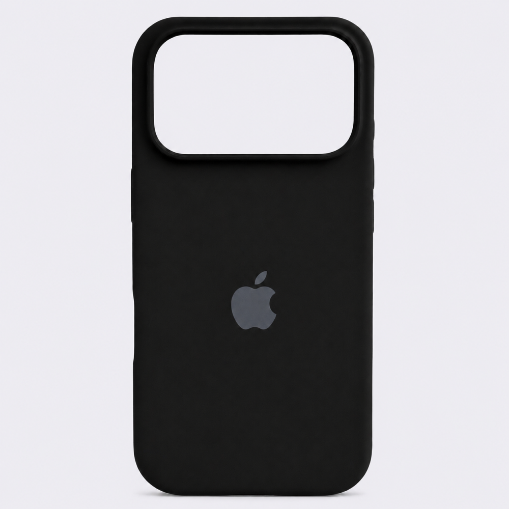 Funda de silicona negra para iPhone 17 Pro Max