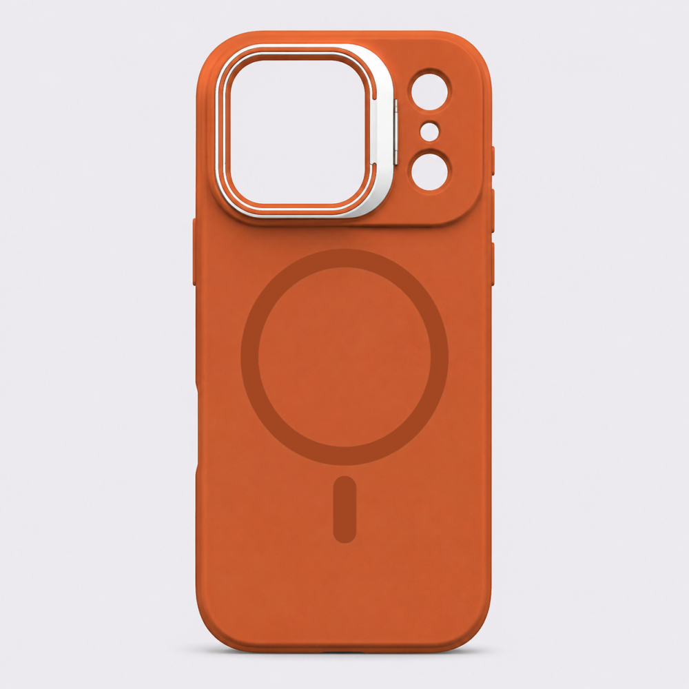 Funda Suede MagSafe iPhone 17 Pro Max Naranja